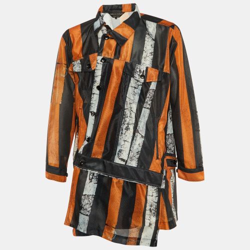 Comme des Garcons Plus Multicolor Striped Mesh Long Jaacket M - Comme des Garcons - Modalova