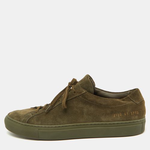 Common Projects Olive Green Suede Achilles Low Top Sneakers Size 41 - Common Projects - Modalova