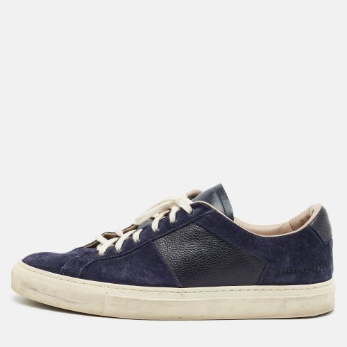 Achilles Size 42 /Black Grained Leather and Suede Low Top Sneakers - Common Projects - Modalova