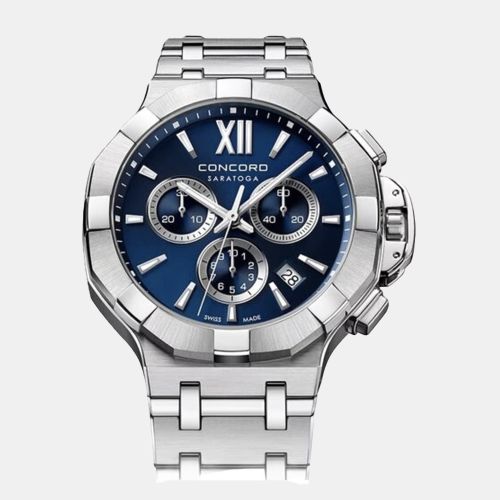 Concord Blue Stainless Steel Saratoga 320489 Quartz Men's Wristwatch 40 mm - Concord - Modalova