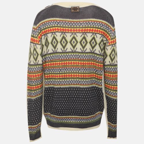 Printed Wool Nordic Inspired Patterned Sweater XXL - D&G - Modalova