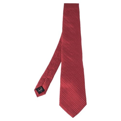 Dunhill Red Dot Patterned Jacquard Silk Tie - Dunhill - Modalova