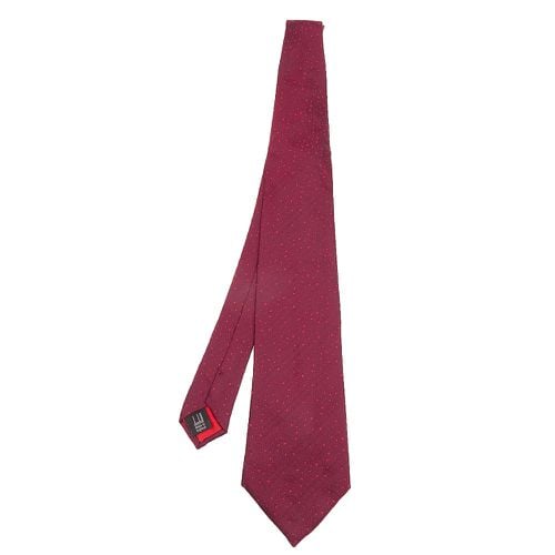 Dunhill Red Star Patterned Silk Jacquard Tie - Dunhill - Modalova