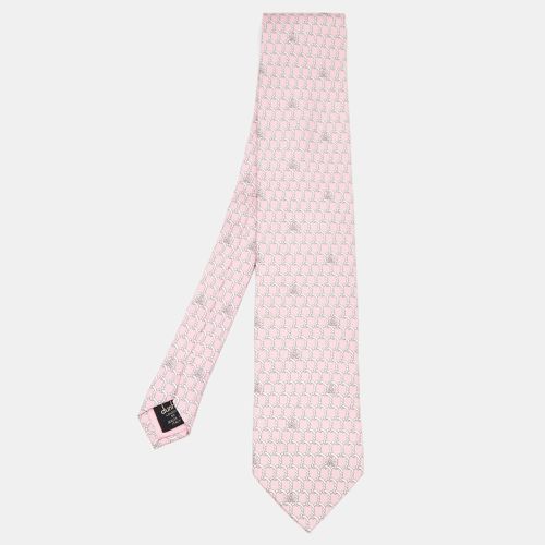 Dunhill Pink Rope Logo Print Silk Tie - Dunhill - Modalova