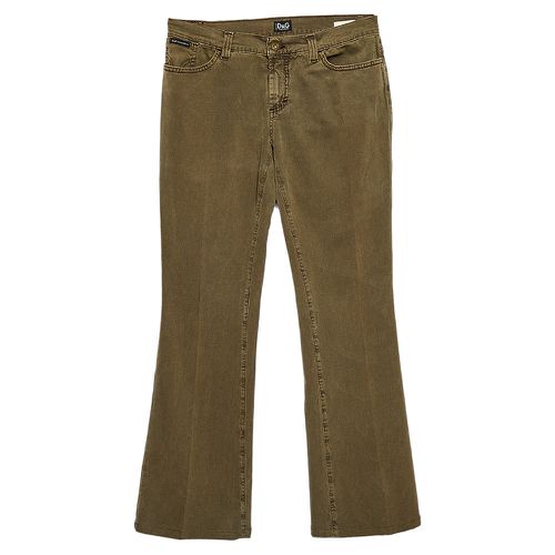 D&G Olive Green Denim Flared Leg Jeans S - D&G - Modalova