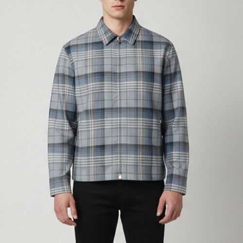 Plaid Wool Zip-Up Jacket L - Dior Homme - Modalova