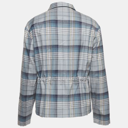 Plaid Wool Zip-Up Jacket L - Dior Homme - Modalova