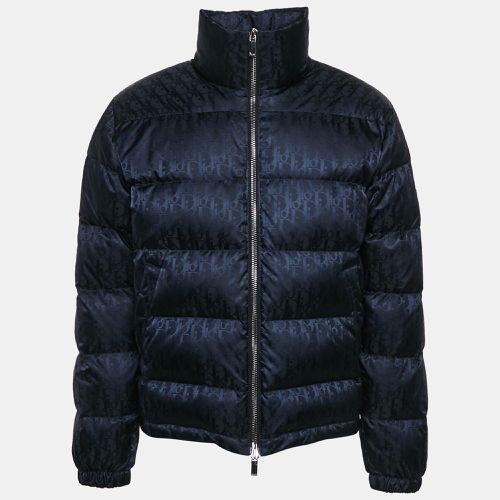 Dior Navy Blue Oblique Pattern Nylon Puffer Jacket M - Dior Homme - Modalova