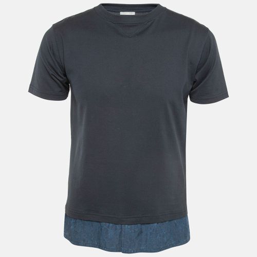 Dior Blue Layered Oblique Cotton T-Shirt XS - Dior Homme - Modalova