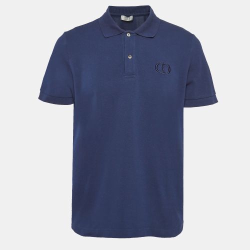 Dior Navy Blue Cotton Pique Polo T-Shirt XL - Dior Homme - Modalova