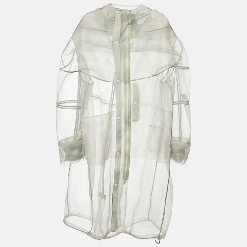 Dior Sage Green Sheer Tulle Hooded Long Jacket M - Dior Homme - Modalova