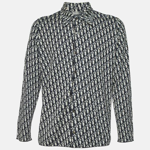 Dior Blue Oblique Jacquard Knit Overshirt L - Dior Homme - Modalova