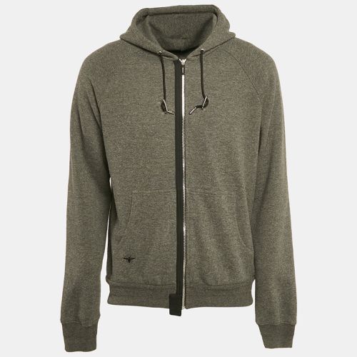 Dior Grey Wool Blend Zip-Front Hooded Jacket L - Dior Homme - Modalova