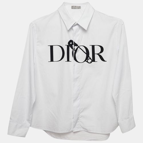 Dior X Judy Blame Safety Pin Print Cotton Button Front Shirt S - Dior Homme - Modalova