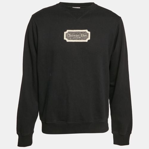 Logo Embroidered Cotton Knit Sweatshirt S - Dior Homme - Modalova