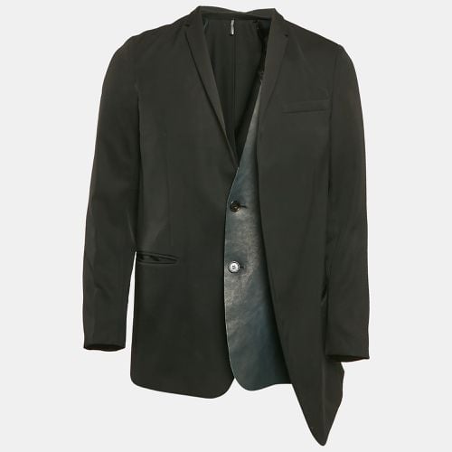 Leather Trim Wool Single Breasted Blazer L - Dior Homme - Modalova