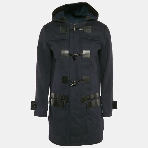 Dior Navy Blue Wool Hooded Zip-Up Overcoat XS - Dior Homme - Modalova