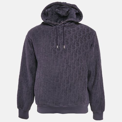 Dior Purple Oblique Jacquard Terry Cotton Hooded Sweatshirt M - Dior Homme - Modalova