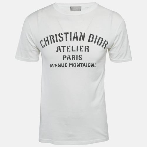 Dior White Printed Jersey Crewneck T-Shirt XS - Dior Homme - Modalova