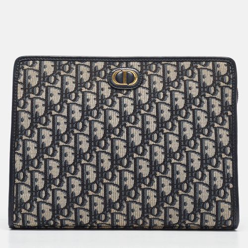 Dior Blue Oblique Jacquard Canvas 30 Montaigne Dea Pouch - Dior - Modalova