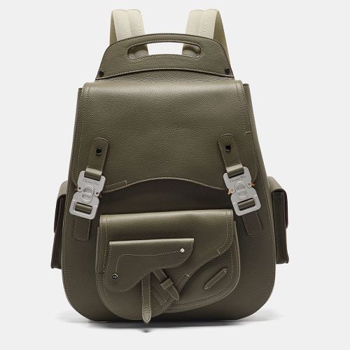 Dior Khaki Green Leather Maxi Gallop Backpack - Dior - Modalova