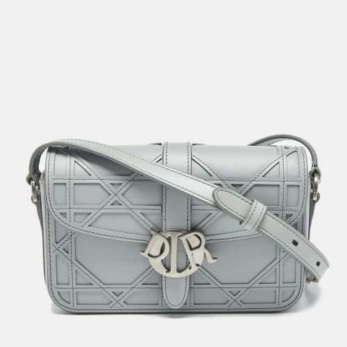 Dior Grey Cosmo Laser Cut Cannage Leather Mini Dior Charm Shoulder Bag - Dior - Modalova