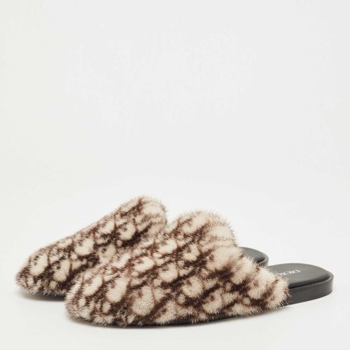 Beige/White Fur Mink Mules Size 42 - Dior - Modalova