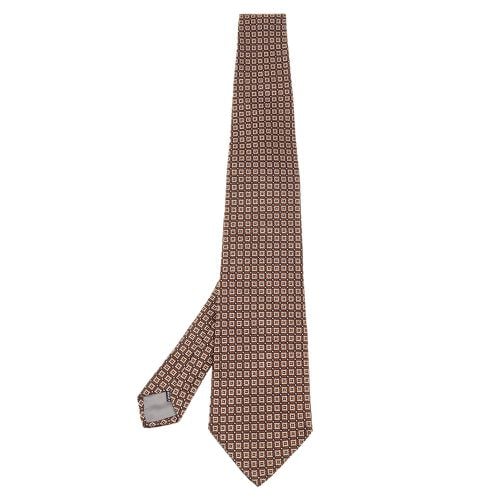 Christian Dior Brown Square Patterned Silk Jacquard Tie - Dior - Modalova