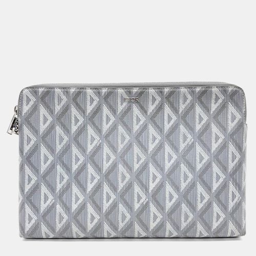 Dior Gray Canvas CD Diamond Pouch - Dior - Modalova