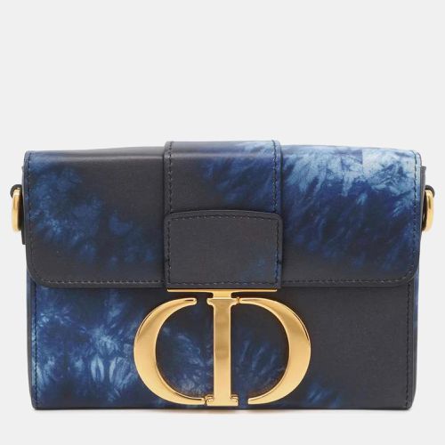 Dior Blue Leather Graphic Print 30 Montaigne Box Bag - Dior - Modalova