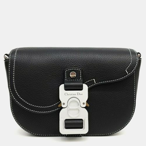 Dior Black Leather Saddle Mini Messenger Bag - Dior - Modalova