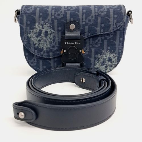 Dior Blue Fabric Tears Saddle Pouch Strap bag - Dior - Modalova