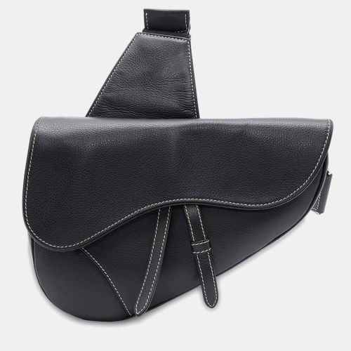 Dior Black Leather Saddle Bag - Dior - Modalova