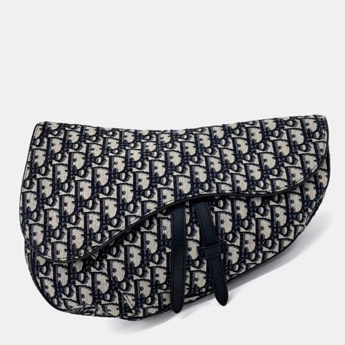 Saddle /Blue Oblique Canvas Belt Bag - Dior - Modalova