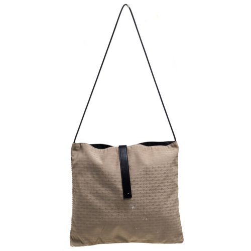 Dior Beige/Black Oblique Canvas and Mesh Shoulder Bag - Dior - Modalova