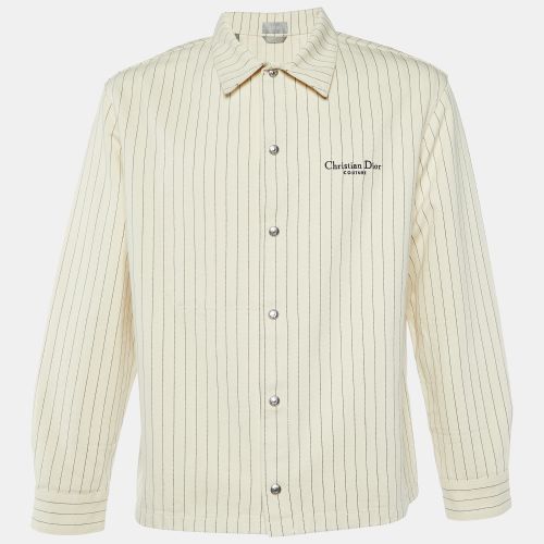 Striped Cotton Button Front Jacket L - Dior - Modalova