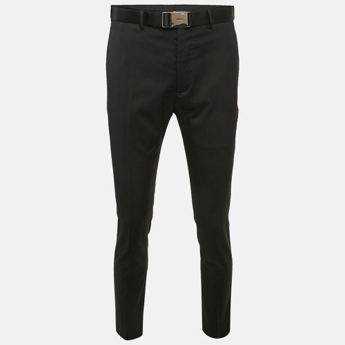 Dior Black Wool Belted Trousers M - Dior - Modalova