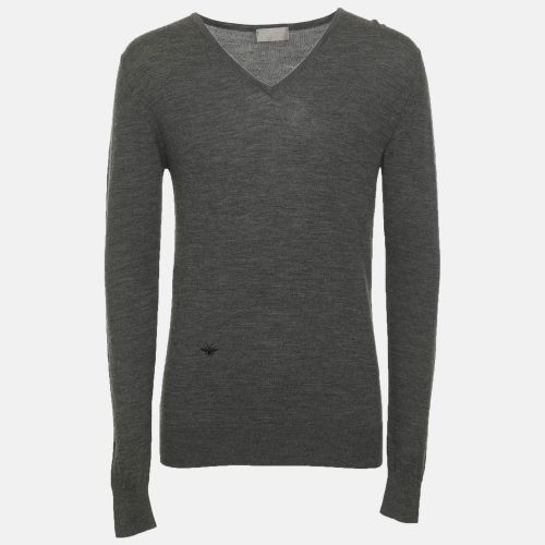 Wool Bee Embroidered V-Neck Sweater S - Dior - Modalova