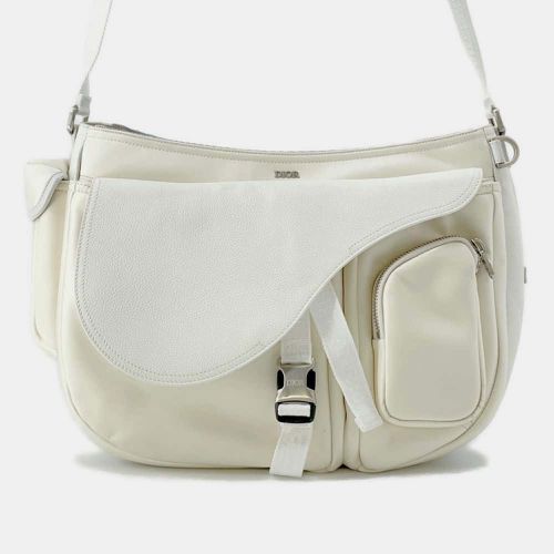 Dior White Nylon and Leather Sacai Soft Saddle Shoulder Bag - Dior - Modalova