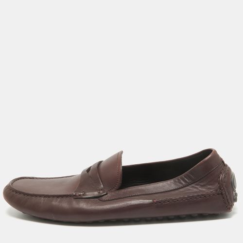 Plum Leather Penny Loafers Size 43 - Dior - Modalova