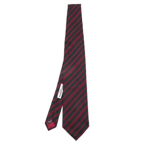 Dolce & Gabbana Red & Black Striped Silk Jacquard Tie - Dolce & Gabbana - Modalova