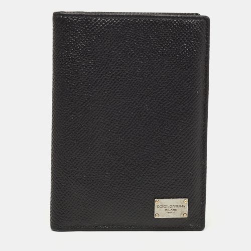 Dolce and Gabbana Black Leather Logo Bifold Card Case - Dolce & Gabbana - Modalova