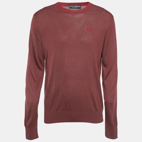 Silk Knit Crew Neck Sweatshirt XL - Dolce & Gabbana - Modalova