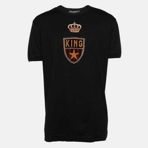 Jersey Crown King Logo T-Shirt XL - Dolce & Gabbana - Modalova