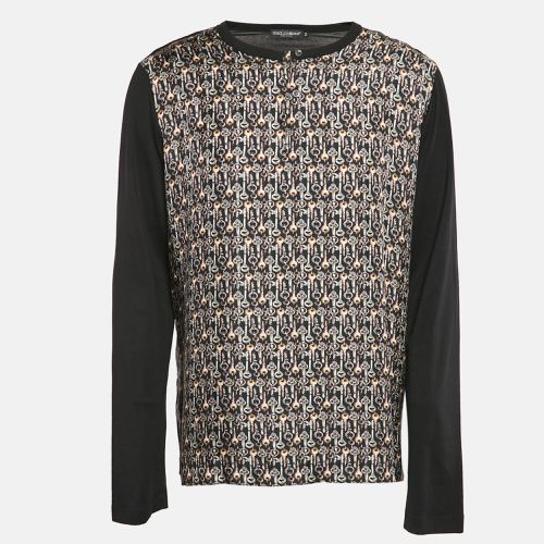 Key Print Cotton and Silk T-Shirt XXL - Dolce & Gabbana - Modalova