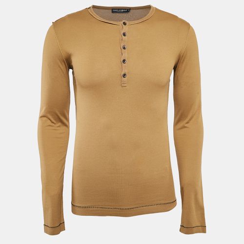 Dolce & Gabbana Brown Jersey Long Sleeve T-Shirt XS - Dolce & Gabbana - Modalova