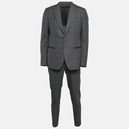 Dolce & Gabbana Grey Plaid Wool Tailored 3 pc Suit Set L - Dolce & Gabbana - Modalova