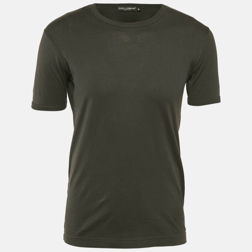 Dolce & Gabbana Dark Grey Jersey Crew Neck T-Shirt S - Dolce & Gabbana - Modalova