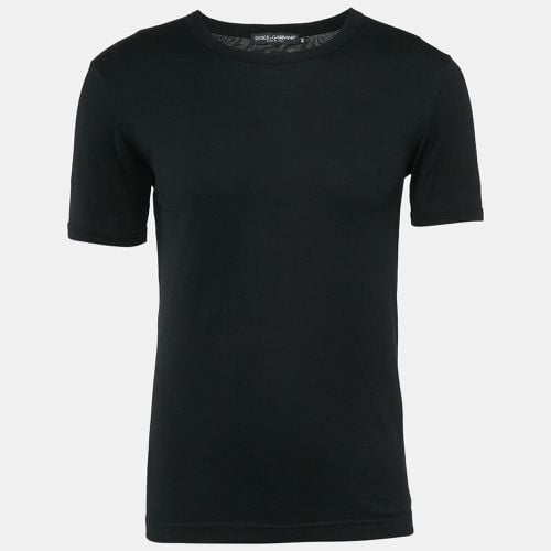 Dolce & Gabbana Black Jersey Crew Neck T-Shirt XS - Dolce & Gabbana - Modalova