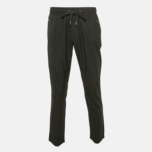 Dolce & Gabbana Black Wool Gabardine Trousers M - Dolce & Gabbana - Modalova